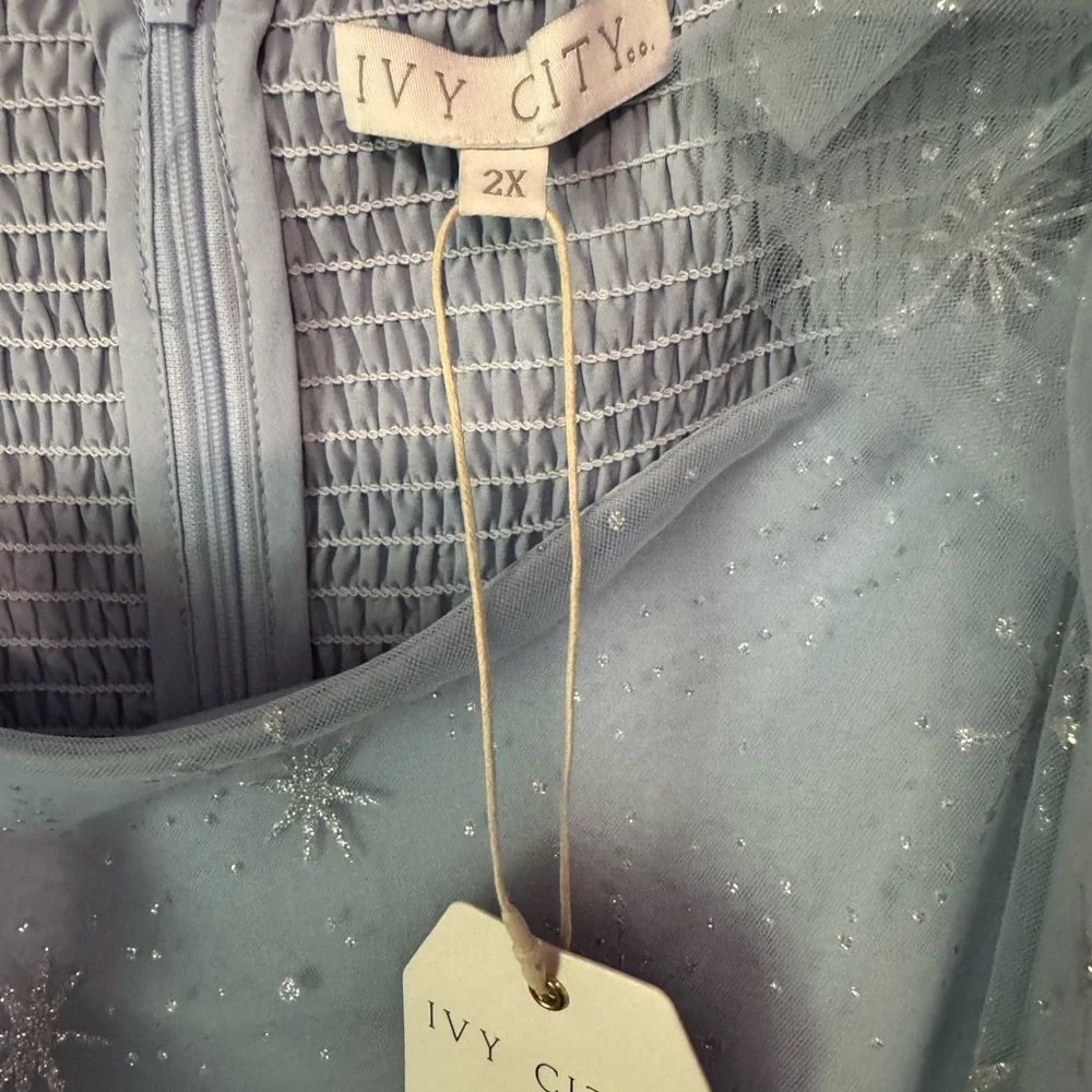 Elegant Baby Blue Dress - Picture 3 of 9